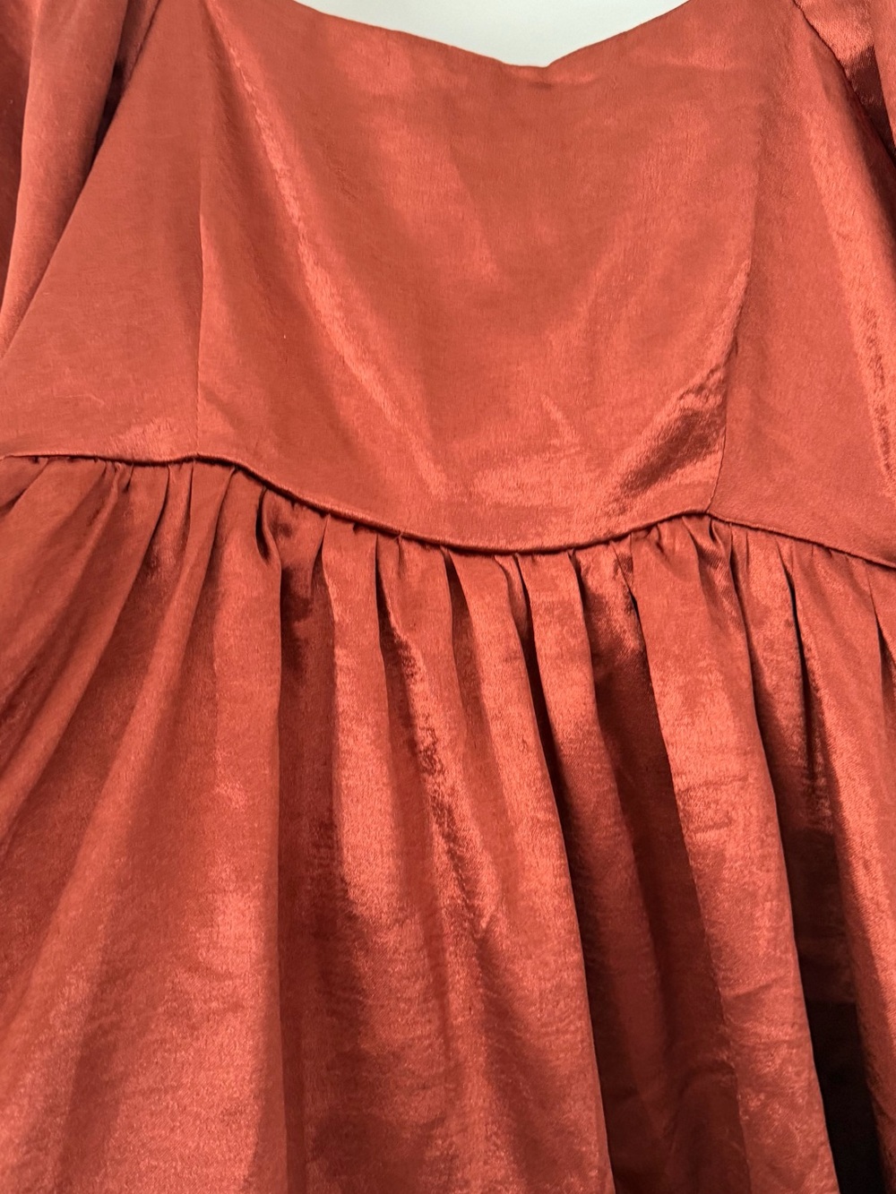 Pinkblush Maternity Pregnancy dress Fall Baby Shower satin size Small stretchy - Picture 8 of 14